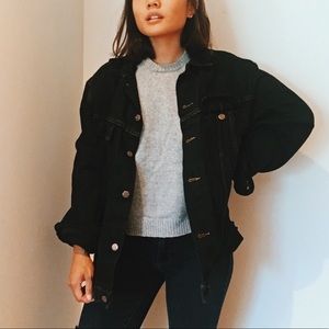 dickies black denim jacket